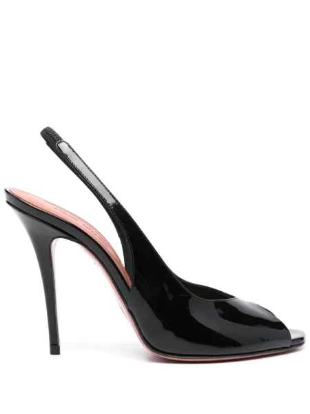 Pantofi cu toc Amina Muaddi slingback negru