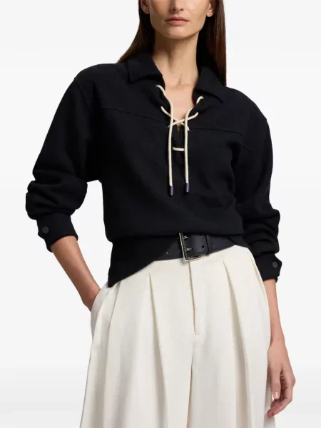 С яка суитчър Ralph Lauren Collection с връзки с дантела синьо