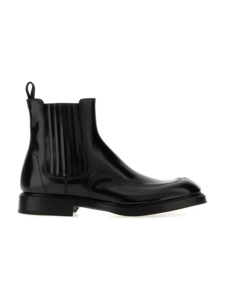 Botki Dolce And Gabbana skórzane czarne