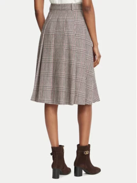 Plisovaná sukně Tommy Hilfiger béžové