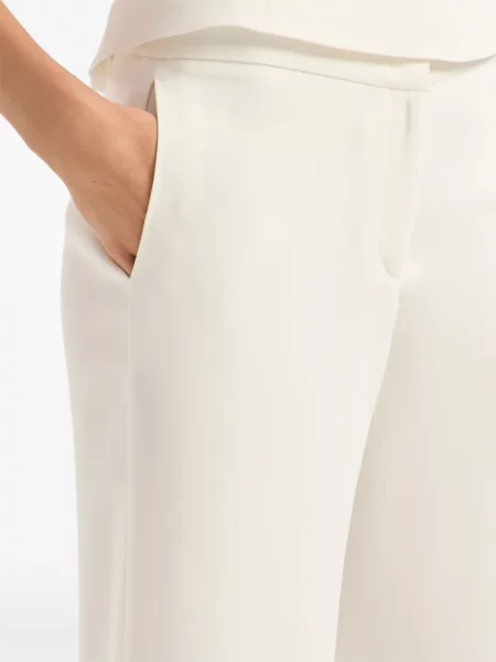 Pantaloni Genny cu picior lat alb
