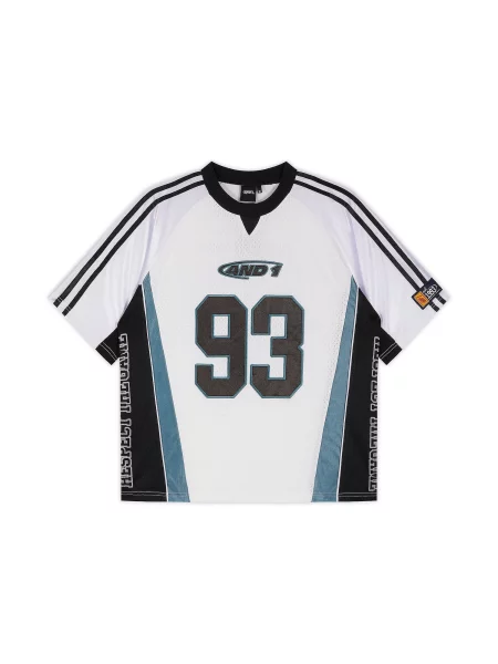 Tricou supradimensional Respect The Game safir / negru murdar alb