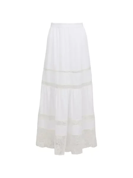 Spódnica maxi Fleur Du Mal koronkowa biała