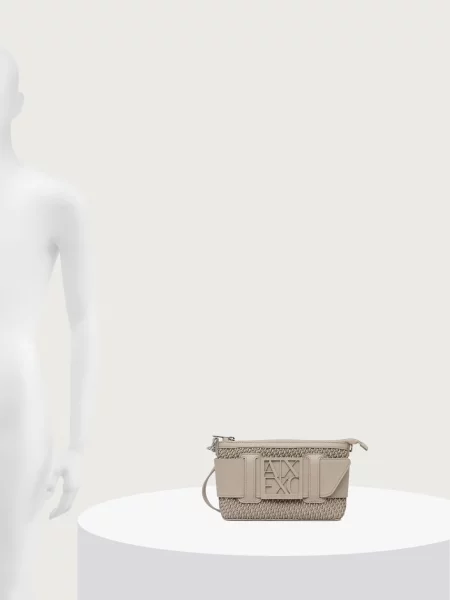 Műbőr kézitáska Armani Exchange bézs