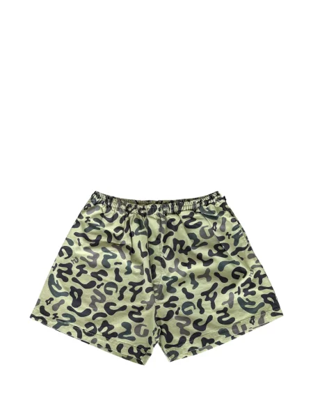 Pantaloni scurți Gallery Dept. cu imagine cu model camuflaj verde