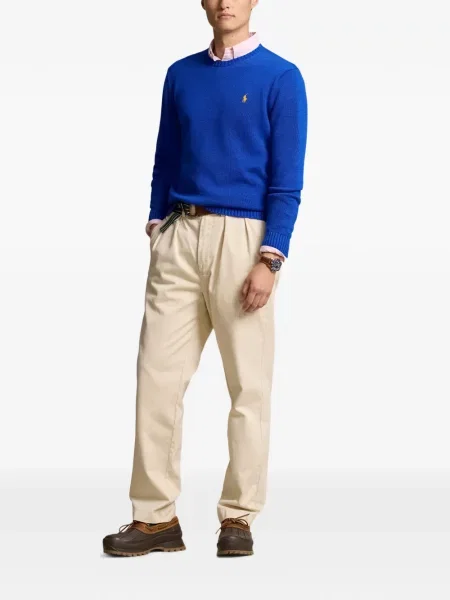 Tricou polo Polo Ralph Lauren cu glugă cu blană cu broderie roșu