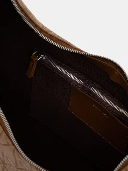 Calvin Klein Táska Emblem Jacquard Barna bézs