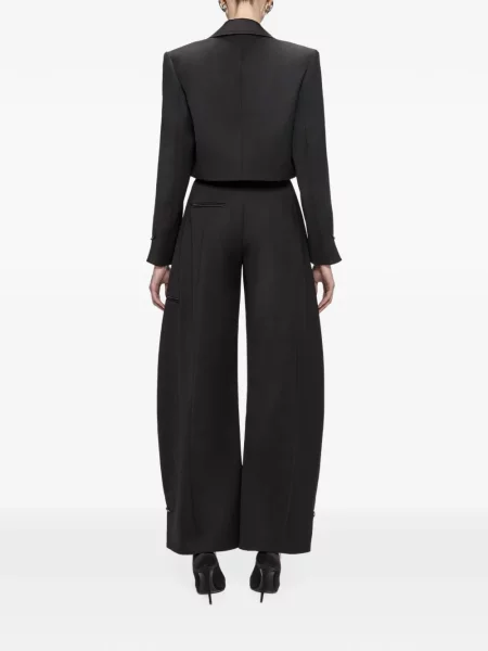 Pantaloni Nissa de lână negru