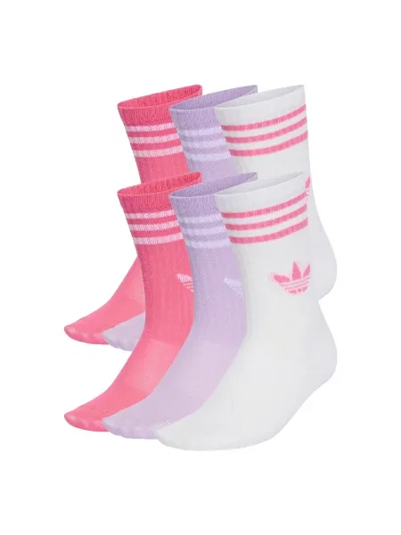 ADIDAS ORIGINALS Čarape Crew 6 Pairs Kids svijetloljubičasta / ružičasta bijela