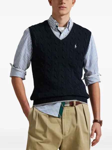 Krátký spodní díl plavek Polo Ralph Lauren s aplikacemi se stahovací šňůrkou modrý