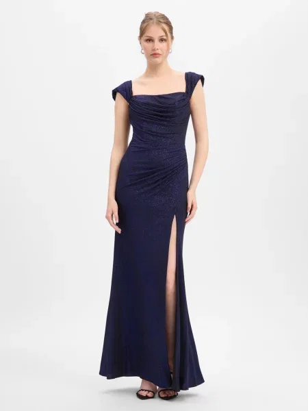 Luxuar Fashion sukienka wieczorowa Kobiety czarny|niebieski 32 czarna