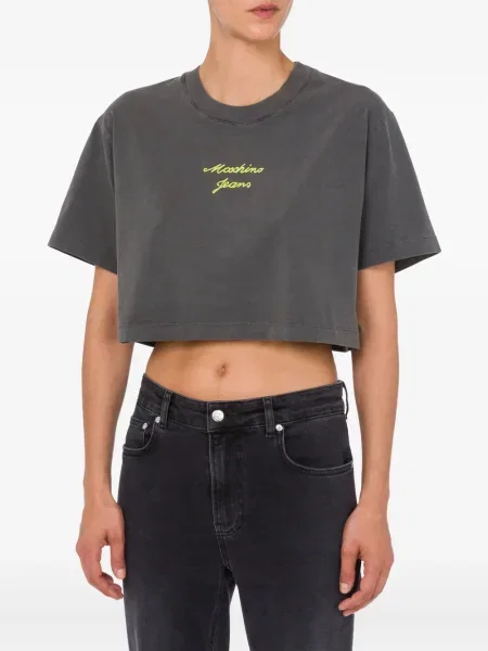 Cropp tricou Moschino Jeans gri