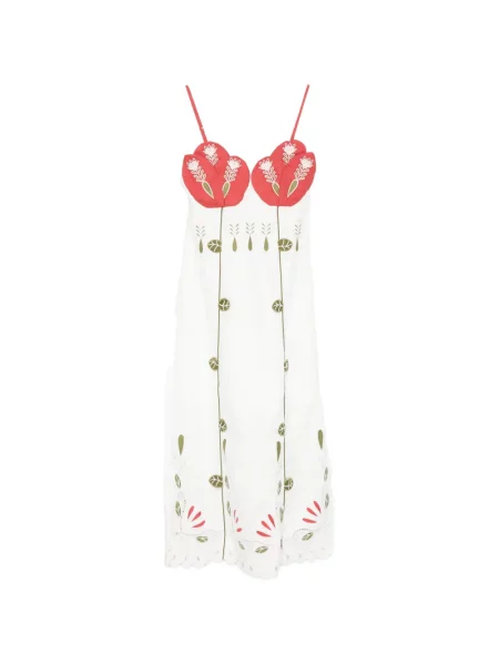Rochie midi Farm Rio alb