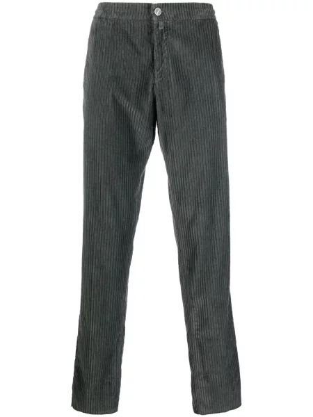 Pantaloni Kiton de catifea cord gri