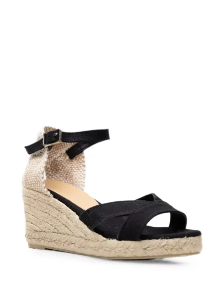 Espadrile Castaner cu pană negru