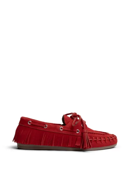 Pantofi loafer Posa cu franjuri roșu