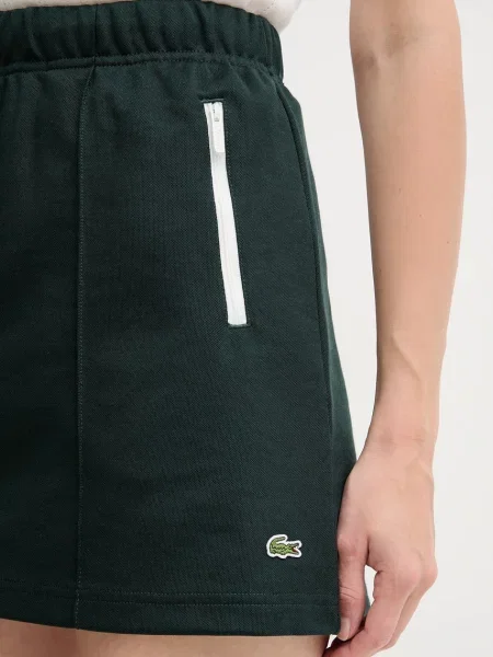 Юбка мини Lacoste клеш зеленая