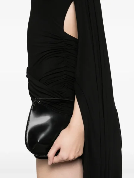 Rochie mini Axel 113 drapată de costum negru