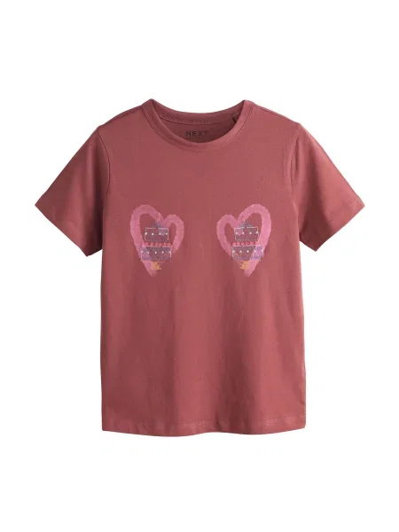 Next Tricou burgundy roșu