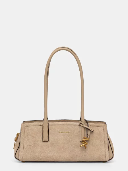 MICHAEL Michael Kors torebka bagietka zamszowa LAILA beżowa