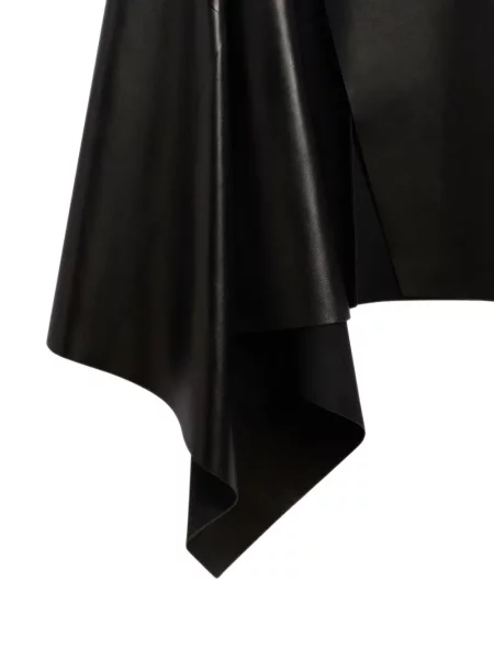 Lung fustă din piele Givenchy negru