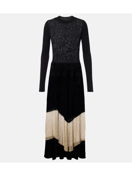 Rochie maxi Ulla Johnson tricotate de costum negru