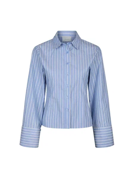 Koszula Neo Noir w paski niebieska