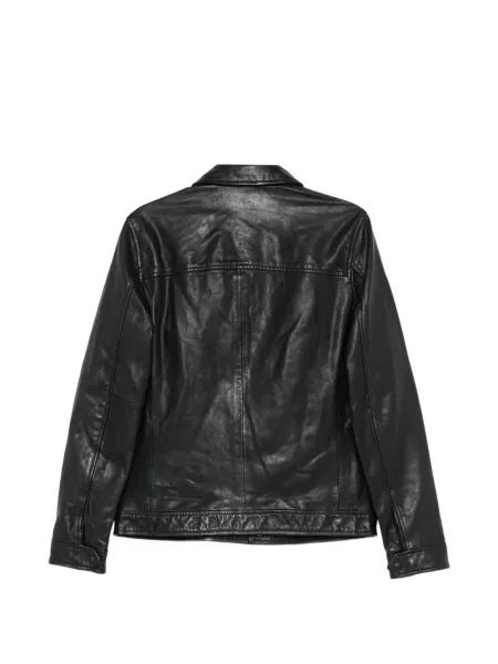 Geanta de piele Allsaints negru