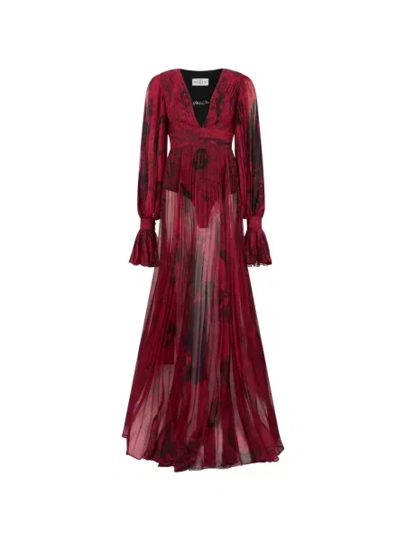 Rochie maxi Philipp Plein cu imagine roșu