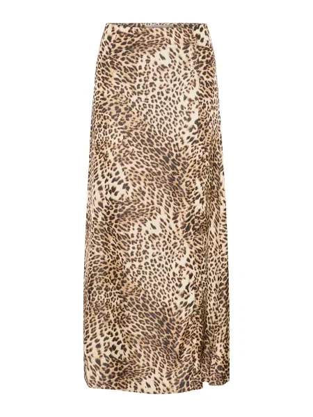 Gestuz Fustă Leelo maro / maro deschis / negru bej