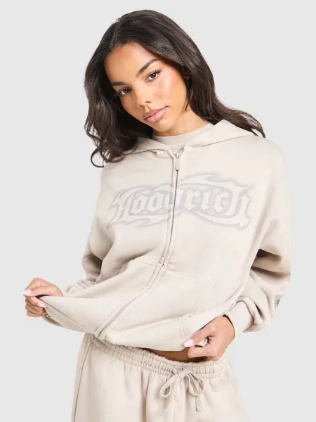 Hoodrich Bluza Rozpinana Z Kapturem Asha szara
