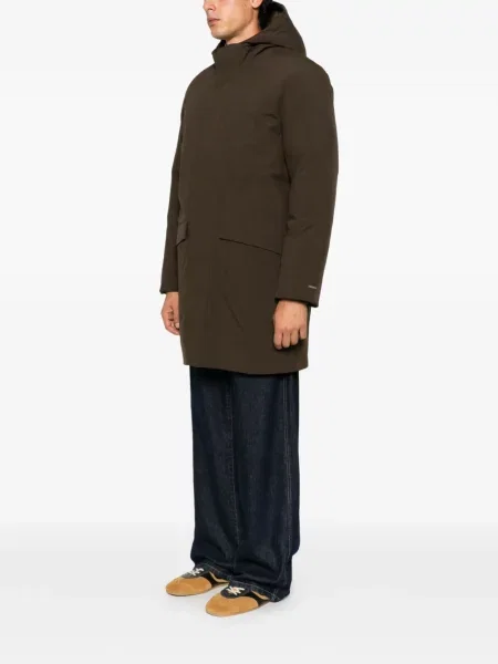 Geacă parka Sandro cu glugă verde