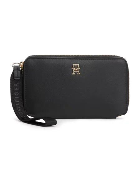 Tommy Hilfiger portofel pentru femei cu imitație de piele negru