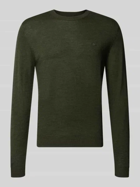 Sweter z dzianiny z wełny z okrągłym dekoltem Fynch-hatton