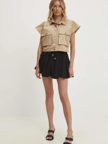 Безрукавка Answear Lab однобортний бежевий