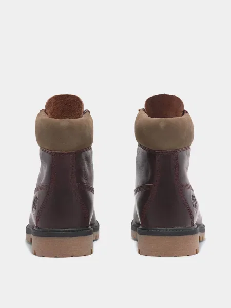 Кожаные ботинки Timberland бордовые