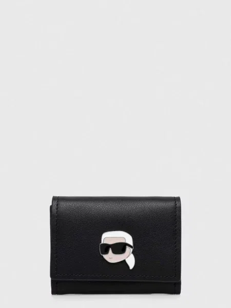 Кожен портфейл Karl Lagerfeld черно