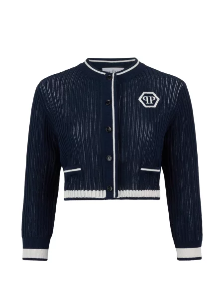 Cardigan Philipp Plein lung albastru