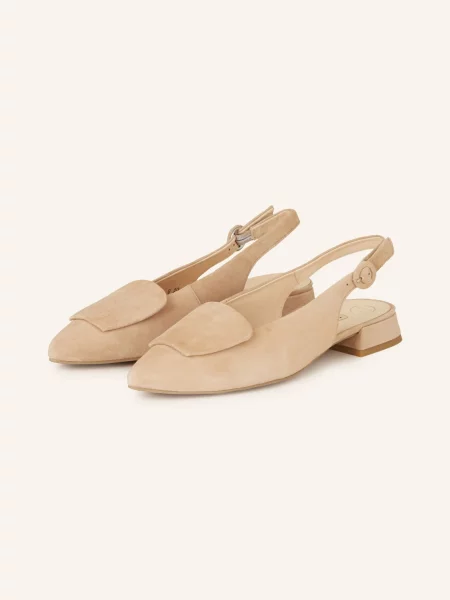 Paul Green Baleriny Z Odkrytą Piętą beige beżowe