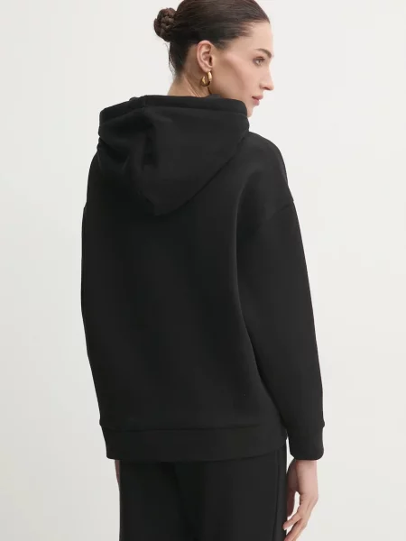 Свитер Armani Exchange с капюшоном с аппликацией черный
