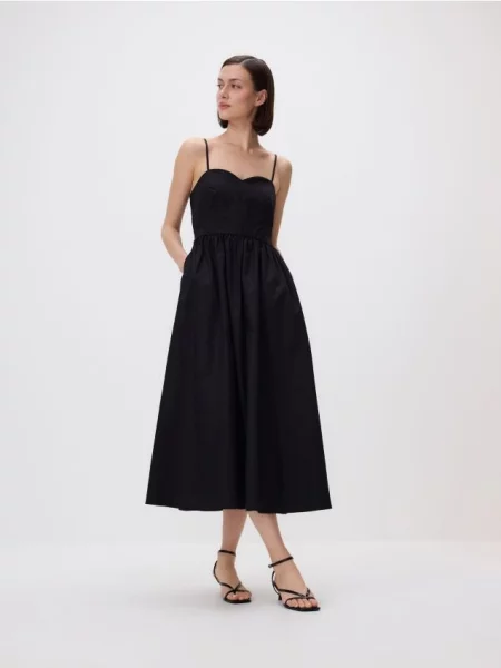 Reserved мідісукня чорний