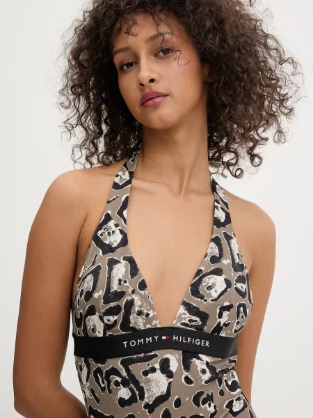Tommy Hilfiger strój kąpielowy jednoczęściowy brązowy