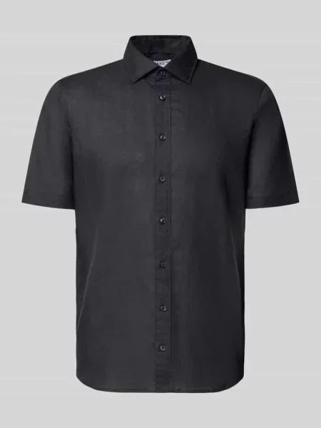 Koszula casualowa o kroju slim fit z mieszanki lnu Jake*s czarna