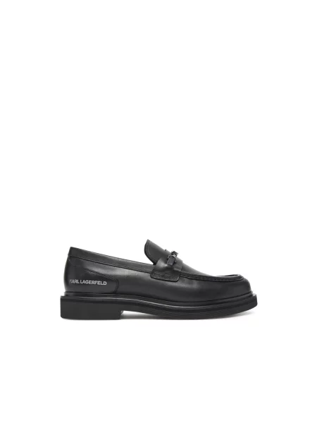 Półbuty Karl Lagerfeld skórzane czarne