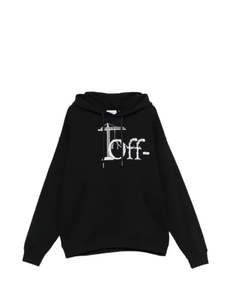 Hanorac cu glugă Off-white cu autograf alb
