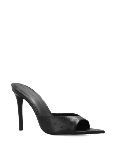 Sandale Black Suede Studio din piele de căprioară negru