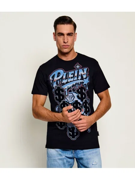 Philipp Plein Tricou Dollar Dripping Skull negru