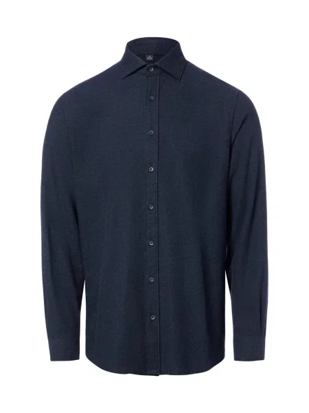 Nils Sundström koszula flanelowa Mężczyźni Modern Fit S niebieski
