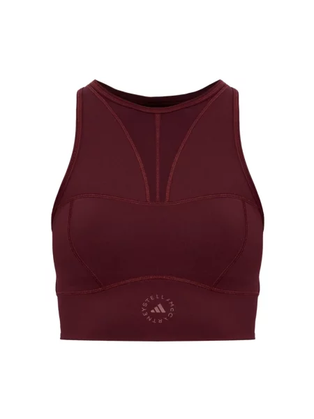 Top sportowy Adidas By Stella Mccartney o skróconej długości fioletowy