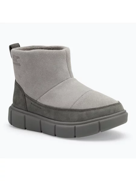 Śniegowce Sorel Youth Sorel Explorer III Slip-On chrome grey/quarry szare